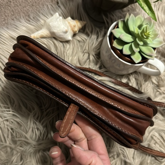 Vintage Made in Italy Crossbody Bag-Leather-Removable Strap-Flap Snap Closure - Picture 8 of 17